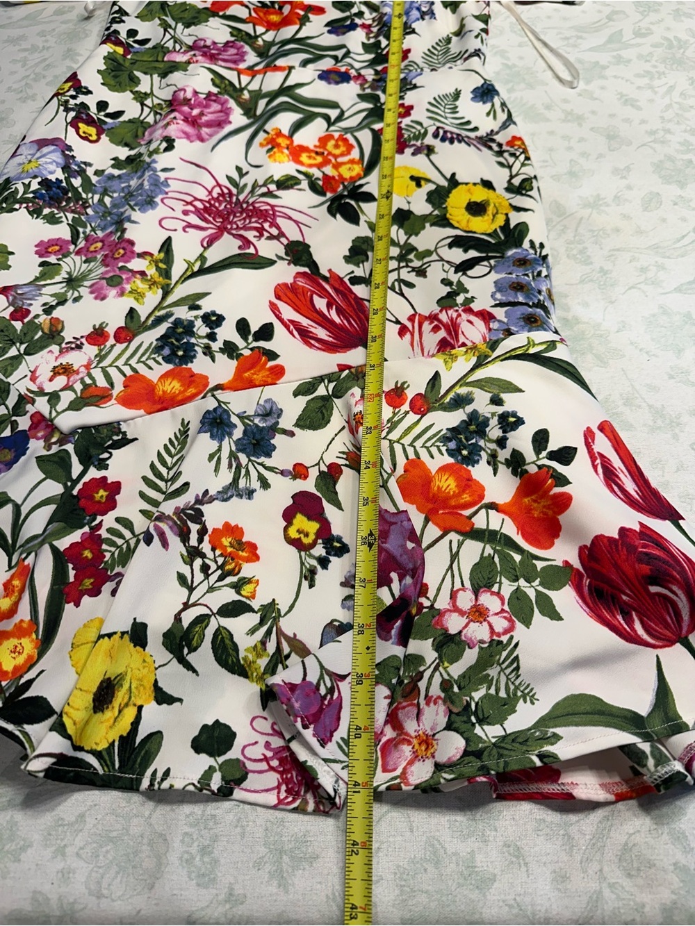 Rag & Bone Floral Cold Shoulder Flutter Sleeve Dress Size 10 - Picture 8 of 8